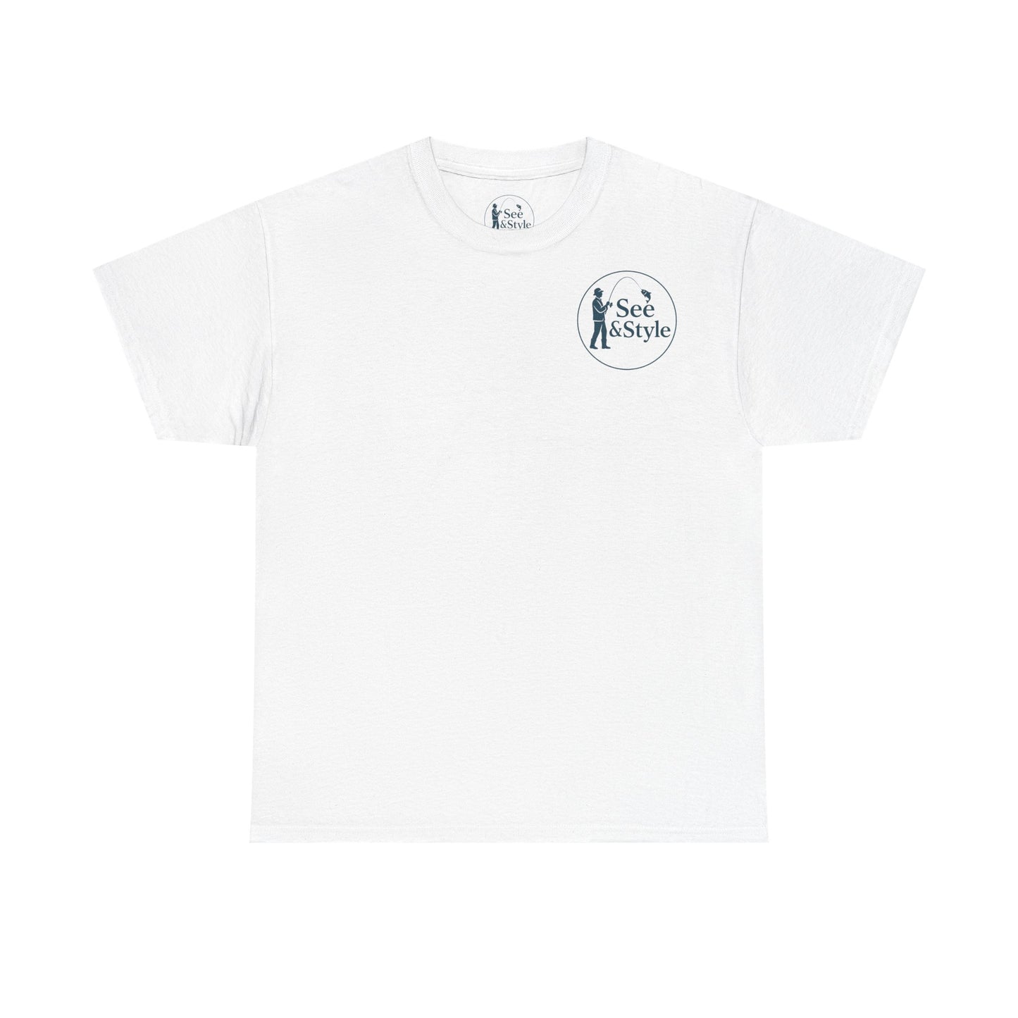 See A Style Logo T-Shirt – Retro-Grafikshirt mit kreisförmigem „Angelmodus“-Design