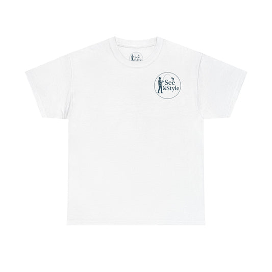 See & Style Anglermodus T-Shirt – Retro-Grafikshirt mit kreisförmigem „Angelmodus“-Design