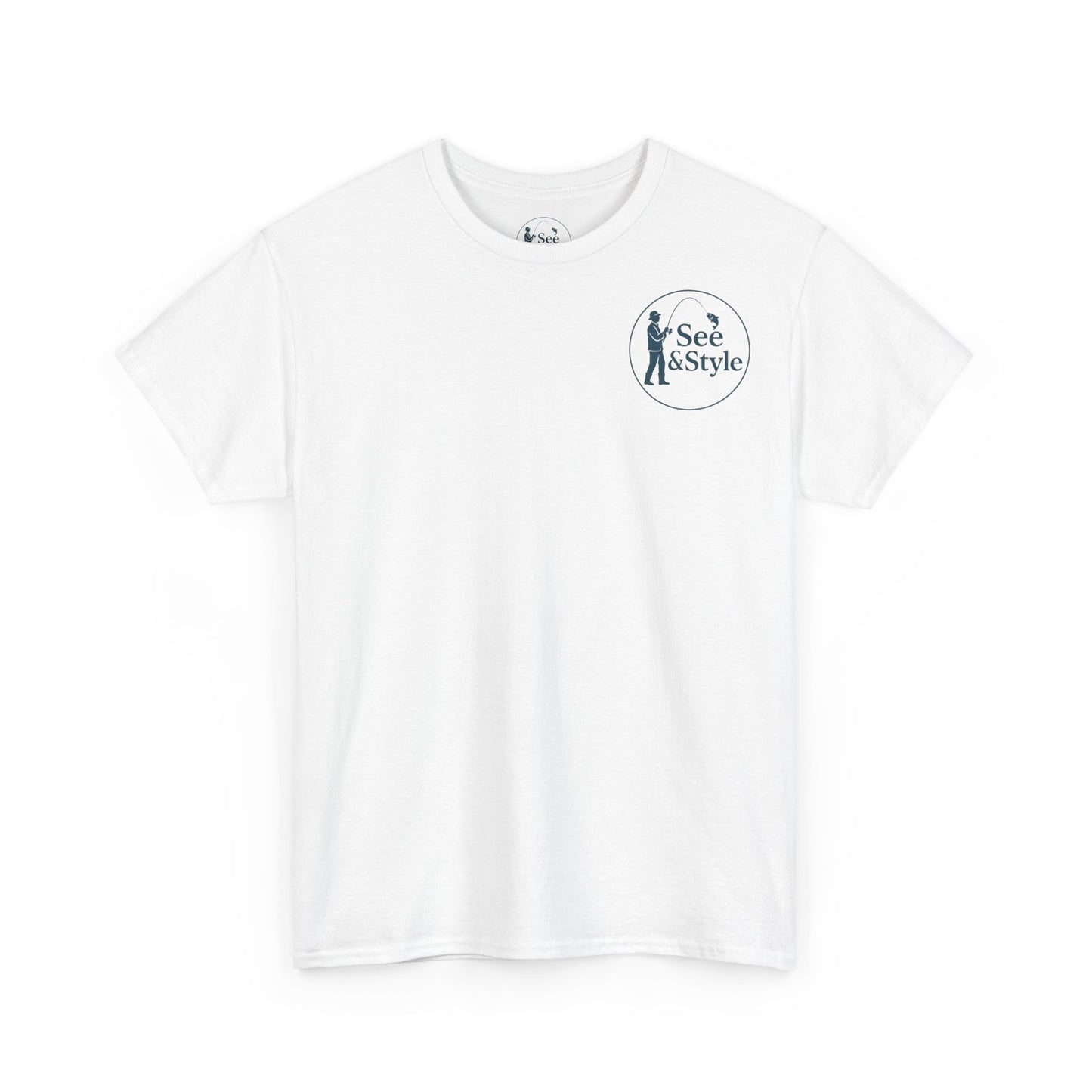 See A Style Logo T-Shirt – Retro-Grafikshirt mit kreisförmigem „Angelmodus“-Design